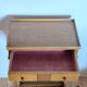 Lyre bedside table, cherry wood, 1960s.