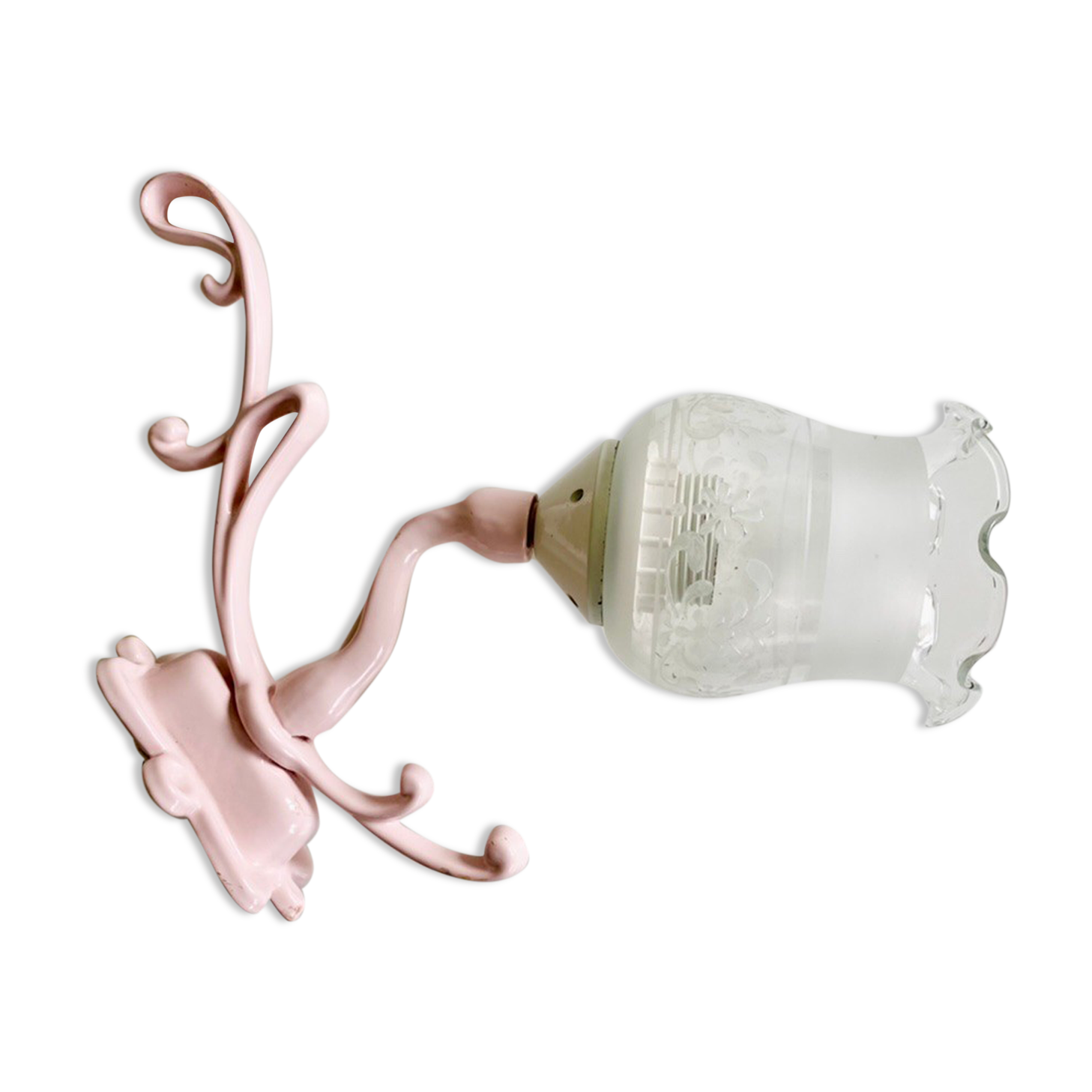 Enamelled cast iron wall lamp