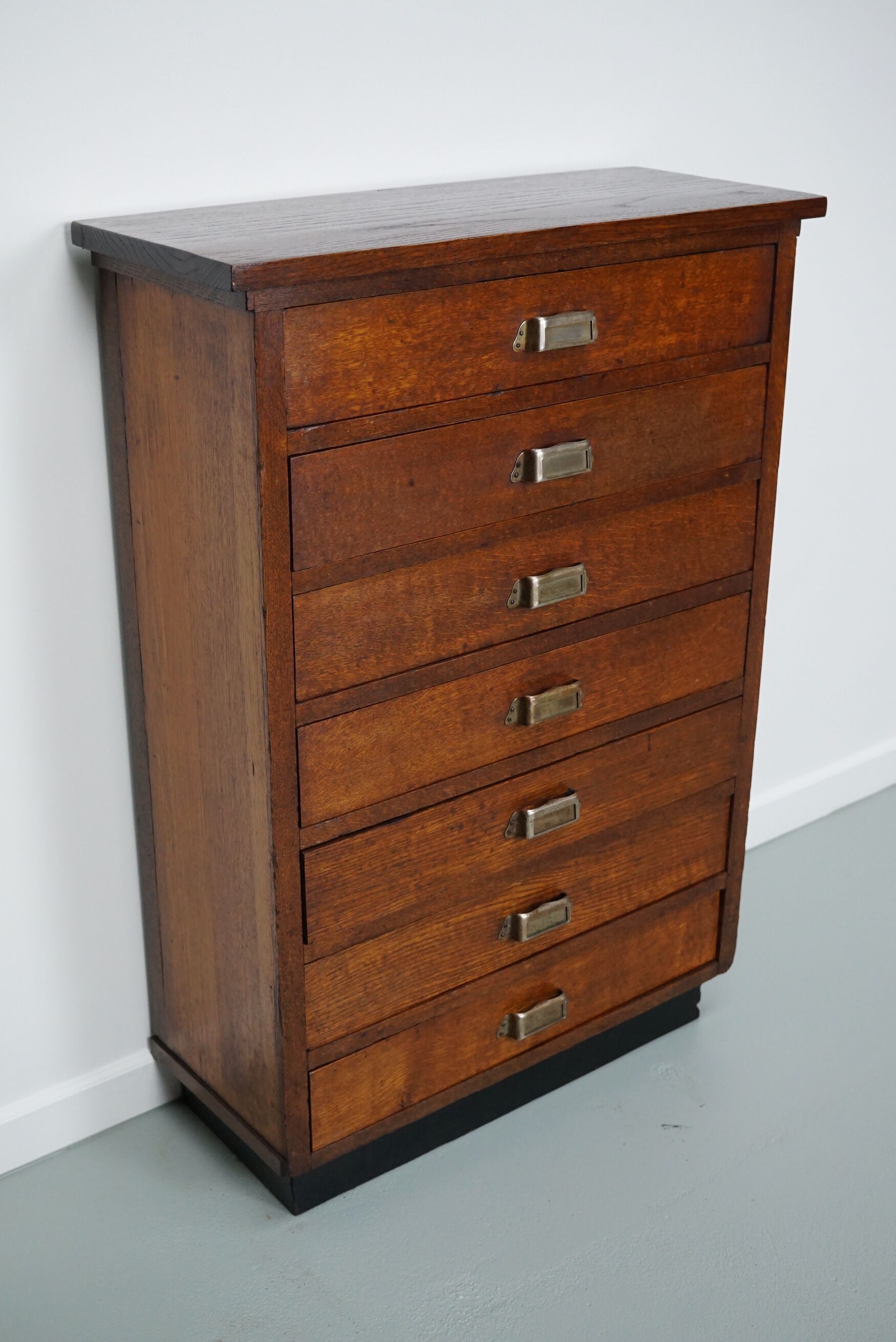 Dutch oak apothecary filing cabinet, 1930s