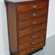 Dutch oak apothecary filing cabinet, 1930s