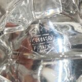 Pair of art deco crystal chandeliers, Cristallerie Vannes Le Chatel