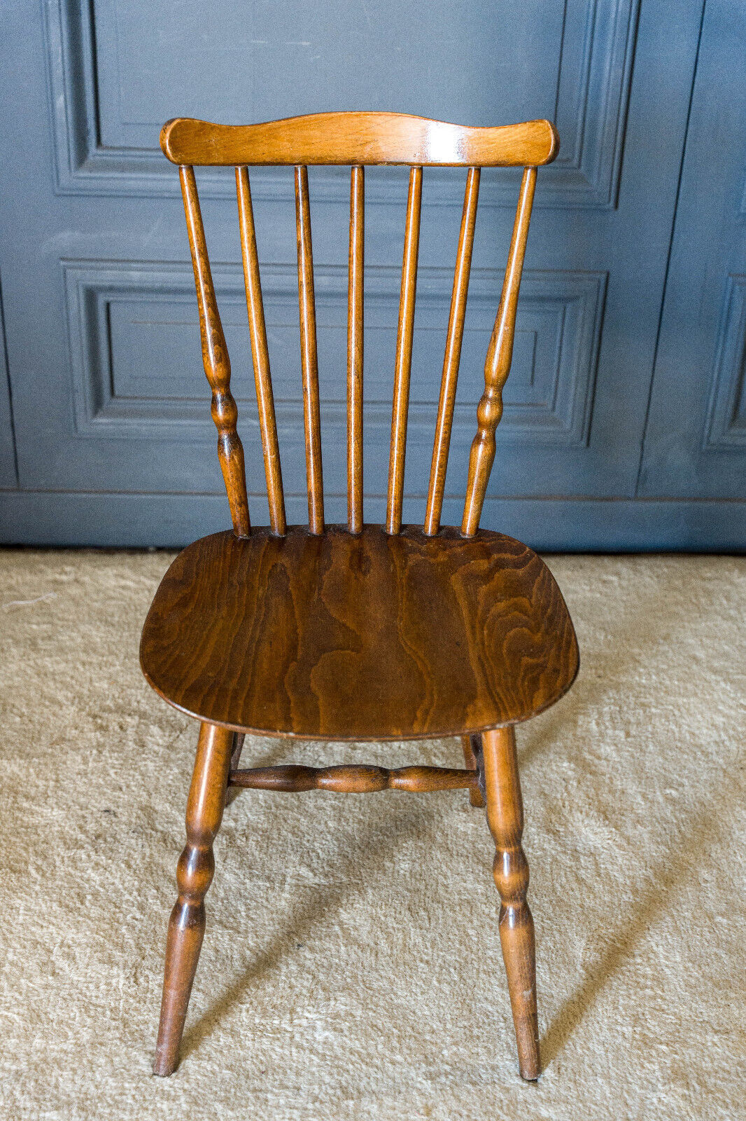 Four western solid wood chairs 1970