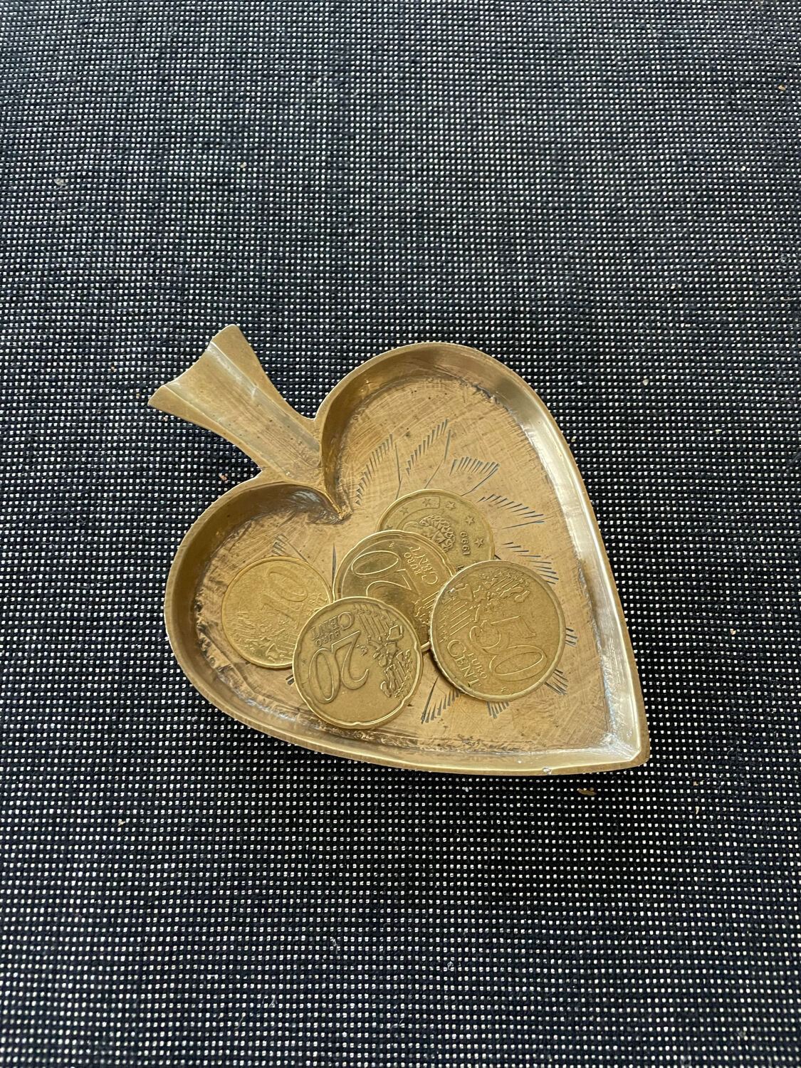 Vintage brass ashtray