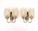 Pair of Graewe wall lights in brass and tinted glass, 1960s.
