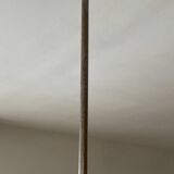 Art Deco chandelier in nickel-plated and opaline metal