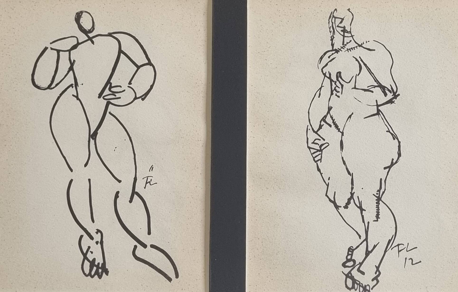 Fernand Léger, Framed typographic reproduction, gilded frame, 39 x 31 cm