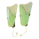 Pair of modernist sconces in screen-printed glass
