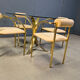 Vintage brass dining set by Belgochrom, 1970s