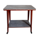 Vintage multifunction service / side table on wooden wheels 50 years 60