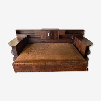 Art deco daybed in palm wood 1930