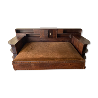 Art deco daybed in palm wood 1930