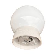 Industrial wall lamp, white, glass, foton, poland, 1960s.