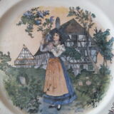 Pie dish faience from sarreguemines obernai