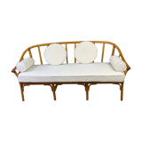 Vintage rattan bench