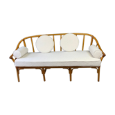 Vintage rattan bench