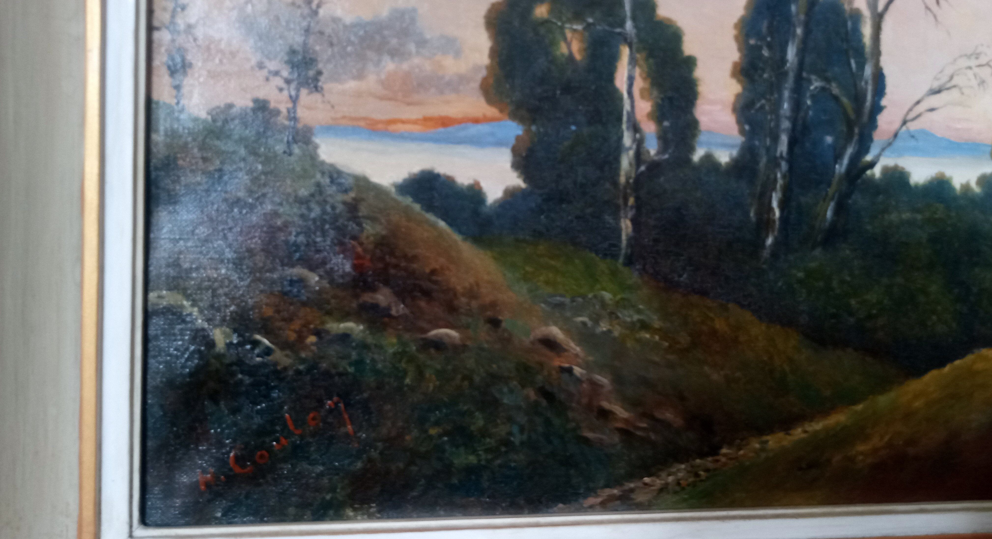 Lac de Vassivière au soleil sunset by Henri COULON (1855-1936) School of CROZANT