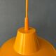 Small vintage yellow industrial pendant light