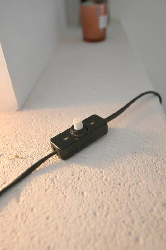 Vintage beige industrial lamp