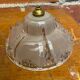 Antique Pendant Light Globe Molded Glass Art Deco Frosted Vintage