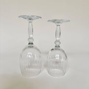 Set of 4 water glasses and 4 wine glasses, swirling glass