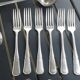 Set of 19 cutlery forks spoons large and small louche silver metal