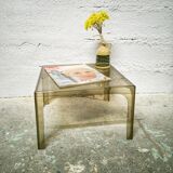 Smoked plexiglas coffee table