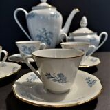 Limoges porcelain coffee set four cups pouring and sugar bowl