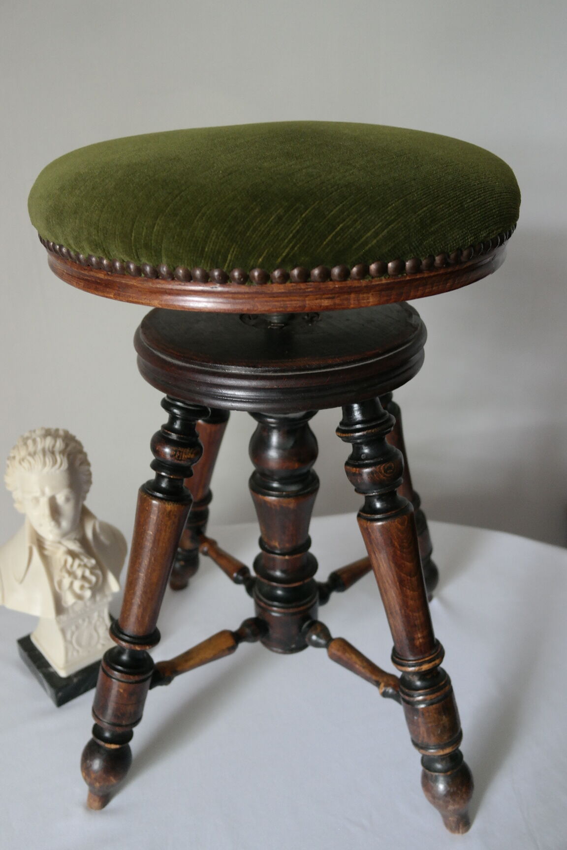 Napoleon III beech piano stool