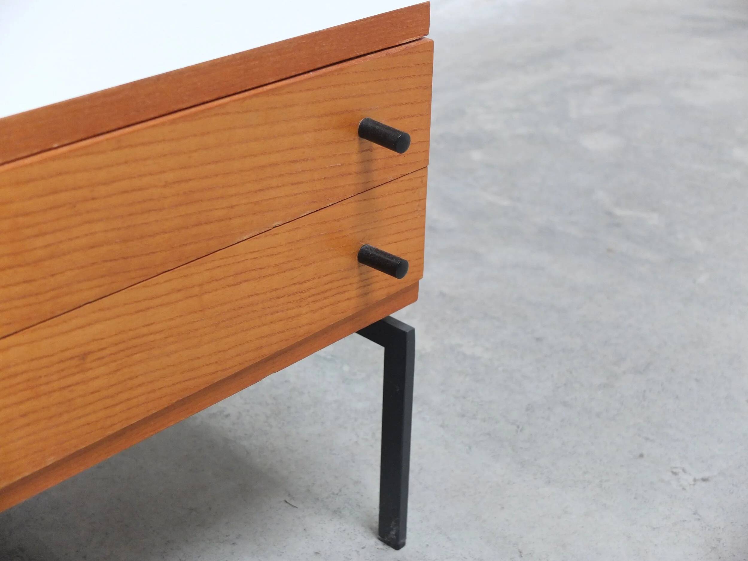 Modernist side table with drawers by Herbert Hirche for Holzäpfel, 1950s