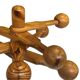 Vintage Pinewood Sputnik Freestanding Coat Rack, 1970s Design