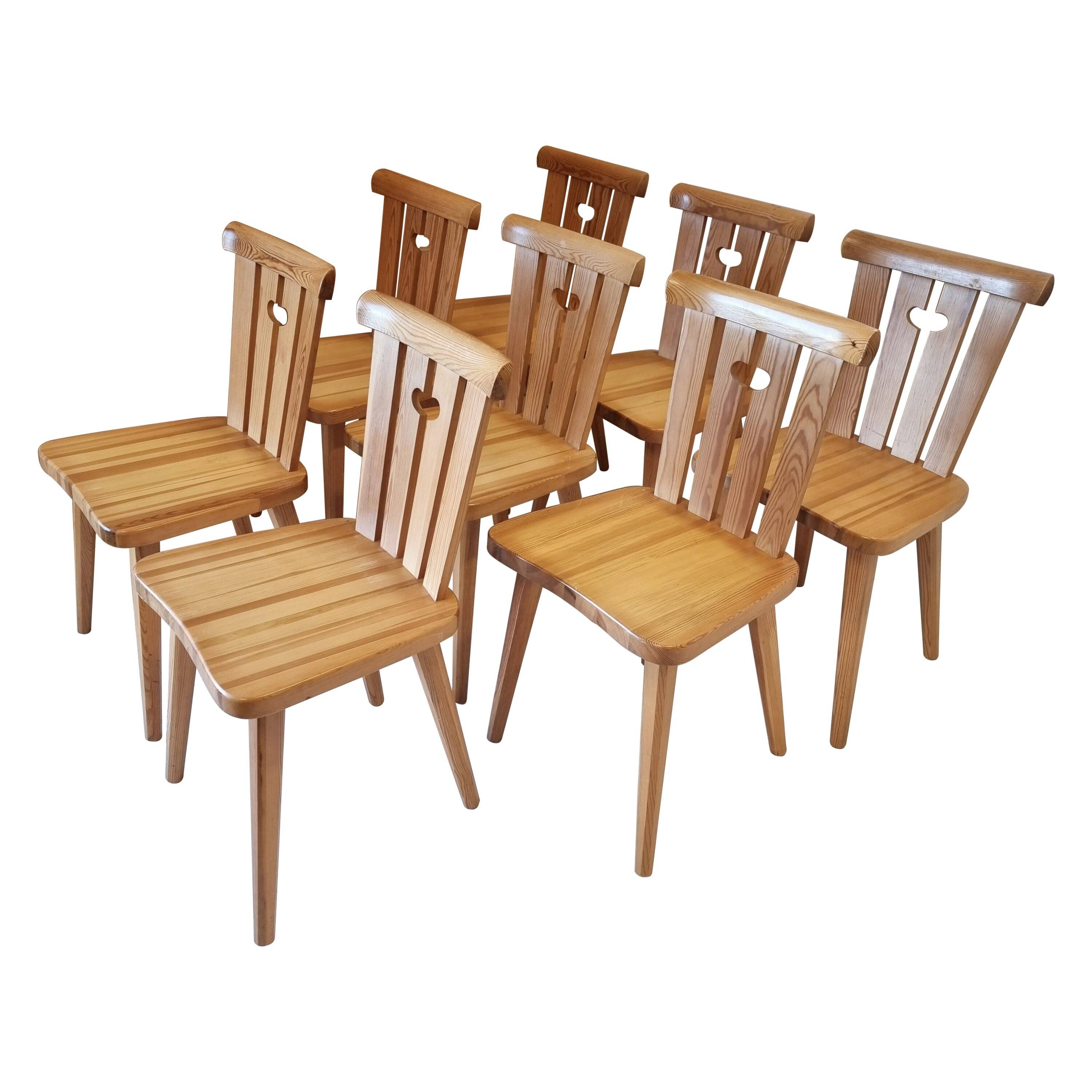 Göran Malmvall, Ensemble '8' with pine chairs, Sportstugemöbler / Scandinavian Modernity