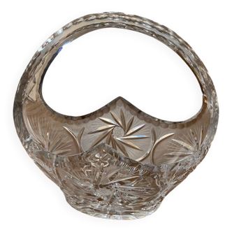 Chiseled crystal basket