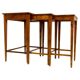 Tables gigognes Art déco en acajou et bouleau teinté, NK Suède, années 1940