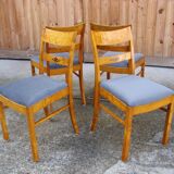 Set of 4 art deco chairs, 1940s