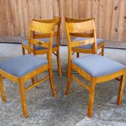 Set of 4 art deco chairs, 1940s