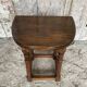 Escabelle Choir Stool Antique Solid Oak Half-Moon 19th Century Wine