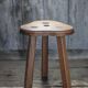 Tabouret vintage, tabouret bois, tabouret tripode , tabouret trilobé, porte