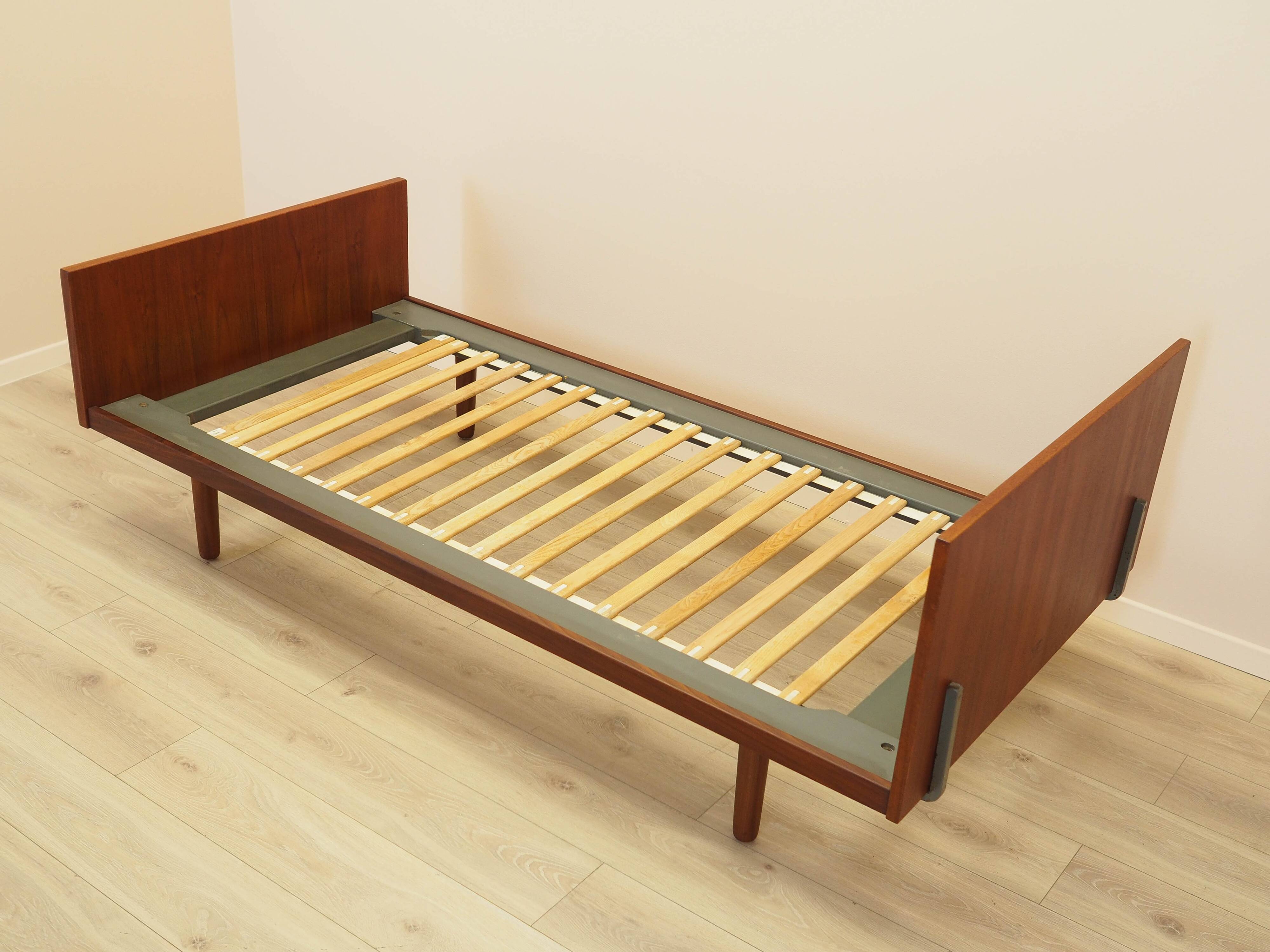 Teak bed, Danish design, 1960s, designer: Hans J. Wegner, manufacturer: Get