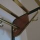 Mid-century brass and teak wall coat rack, 1960s