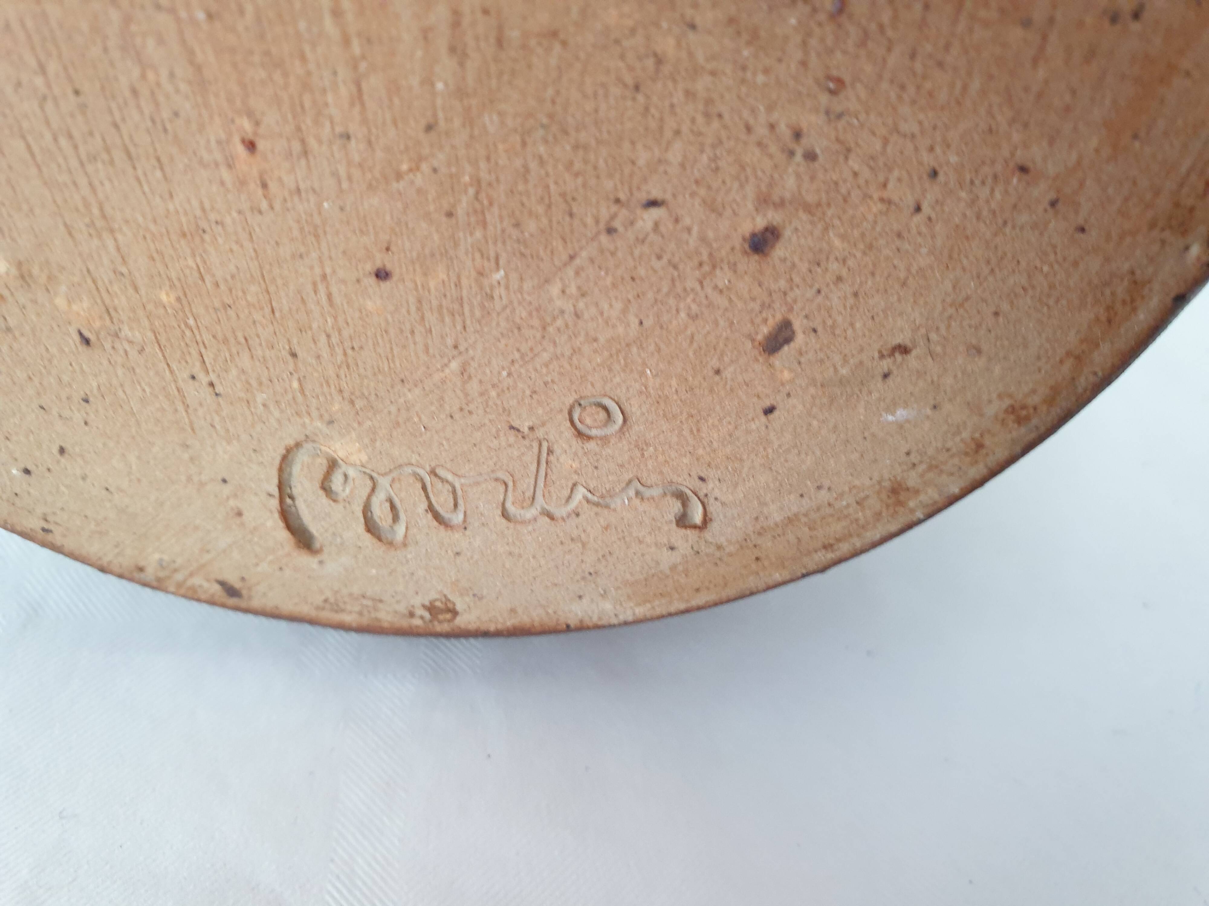 Ceramic pitcher (pyrite stoneware) Signed André Bodin