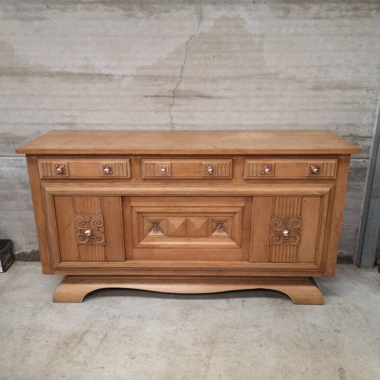 Sideboard buffet oak charles dudouyt art deco 1940