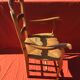 Rustic chair Louis XV mulched in cherry