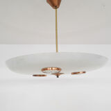 Glass and brass ceiling or pendant light