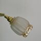 Vintage tulip wall light in frosted and amber glass