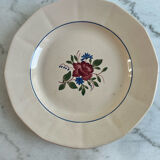 Large Sarreguemines Digoin Flower hand-painted dish
