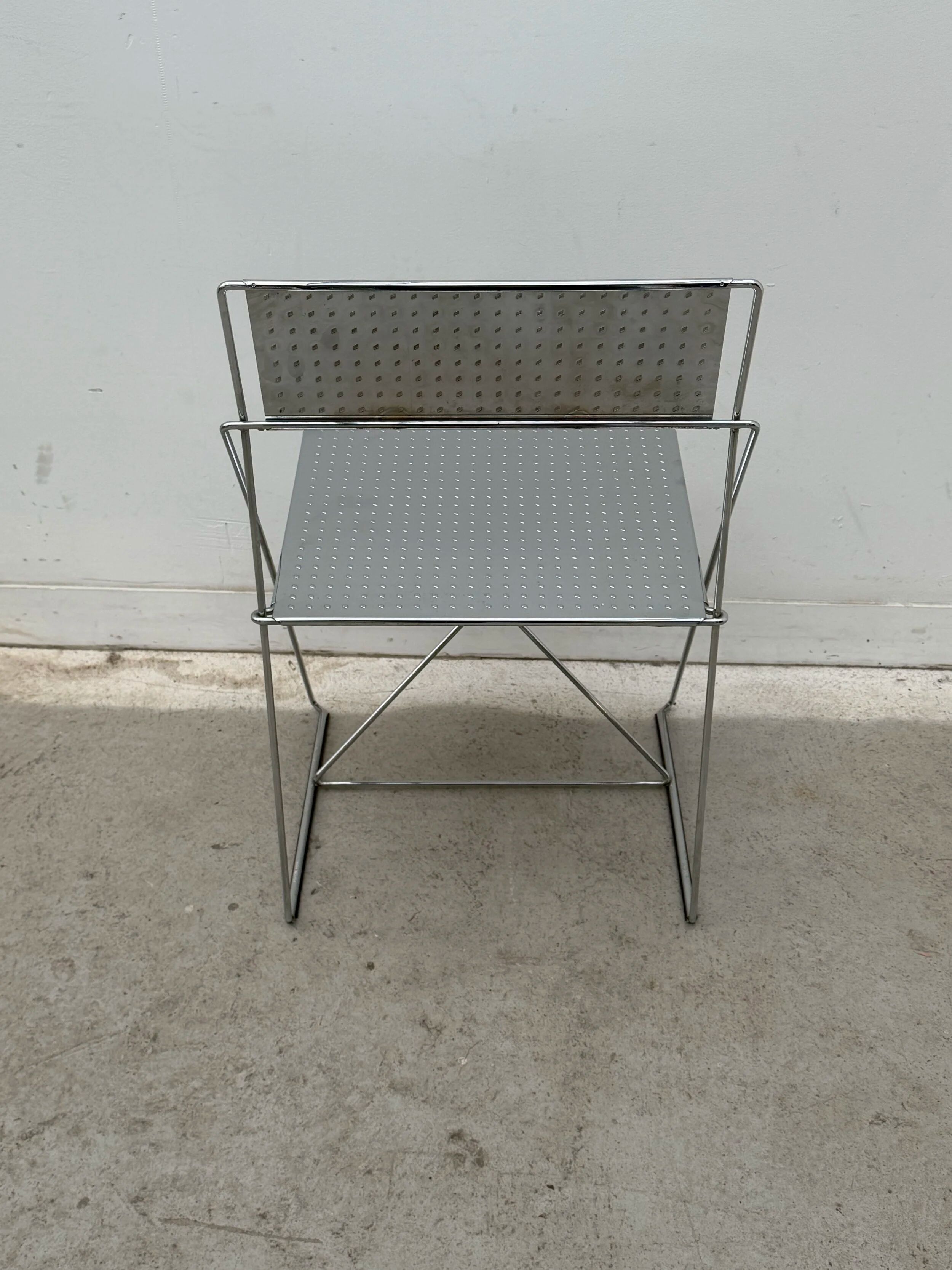 Nuova X Line chair for Magis in chrome, Italy 1980