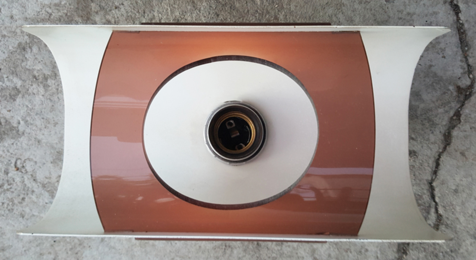 Beautiful and large pair of UFO wall light age spage, 70s