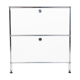 Industrial white iron 2 drawer cabinet by Fritz Haller & Paul Schärer for USM haller, 1980s (evt 2 available)