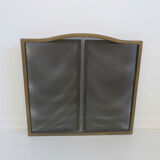 3-panel brass fireplace screen 70s