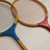 Vintage wooden badminton rackets